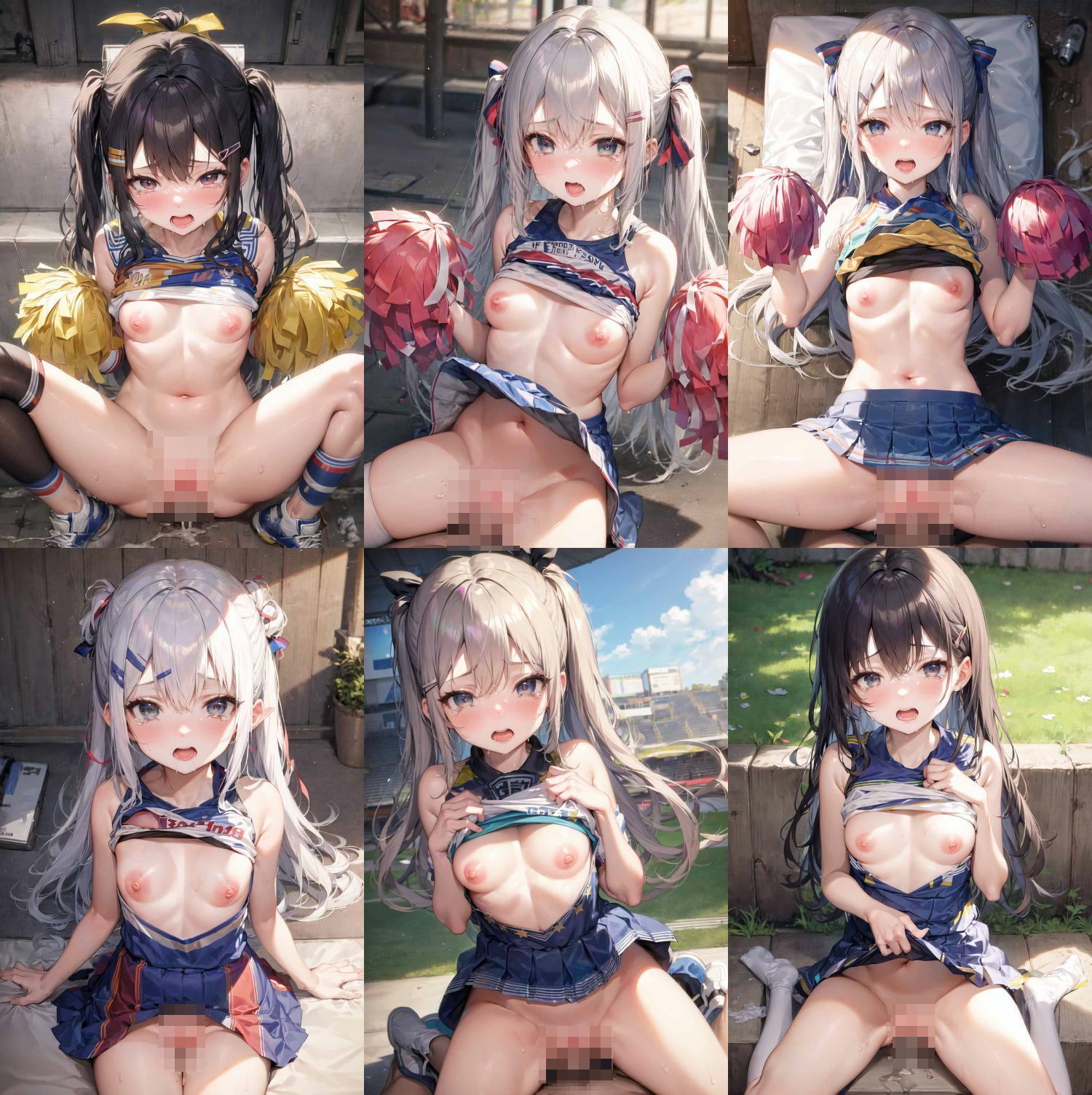 涙目のロリ顔チアガールにぶっかけ サンプル3ページ目