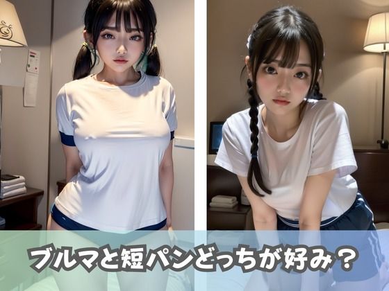 【ブルマ女子大生】体操服のコスプレをしたJDが集まるエッチ撮影会に参加！ムチムチのブルマや短パンが撮り放題！ サンプル3ページ目