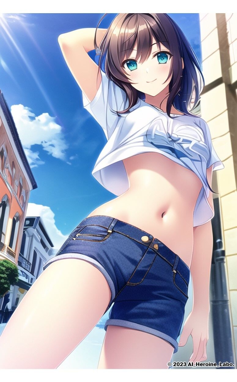 1つの呪文で生み出された100人のAI妄想美少女-33【妄想ナンパ！街中えちえちTシャツ女子編】 サンプル4ページ目