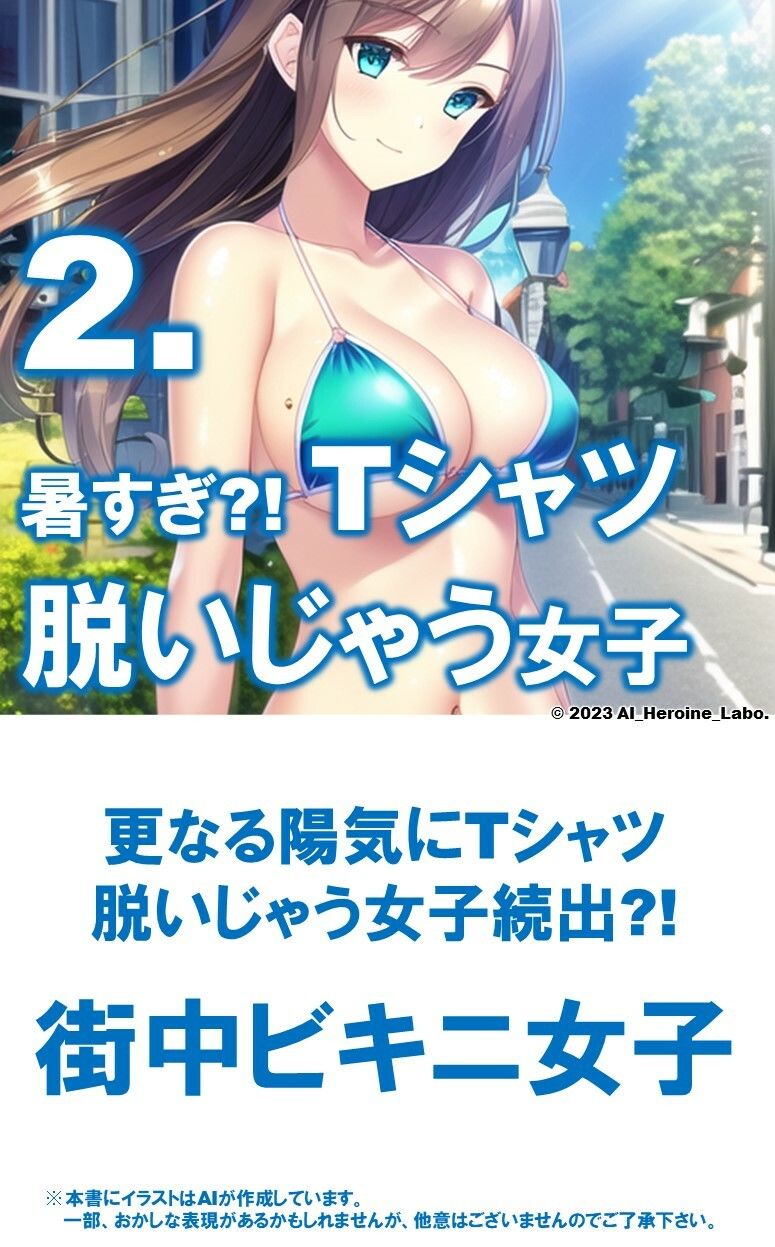 1つの呪文で生み出された100人のAI妄想美少女-33【妄想ナンパ！街中えちえちTシャツ女子編】 サンプル6ページ目