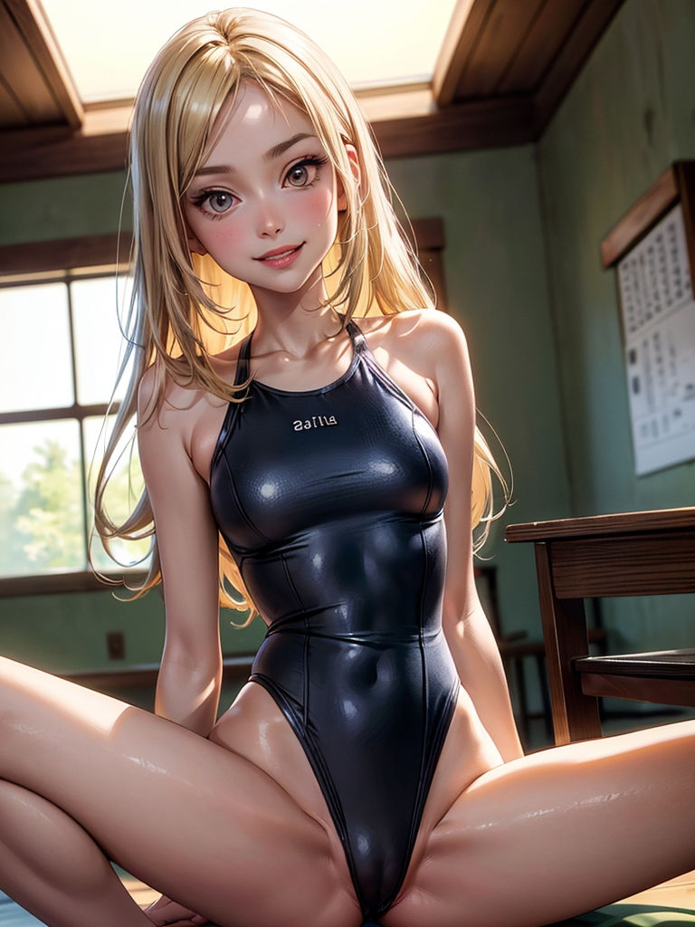 なぜかマンスジを見せつけてくる競泳水着美少女Vol.1 サンプル1ページ目