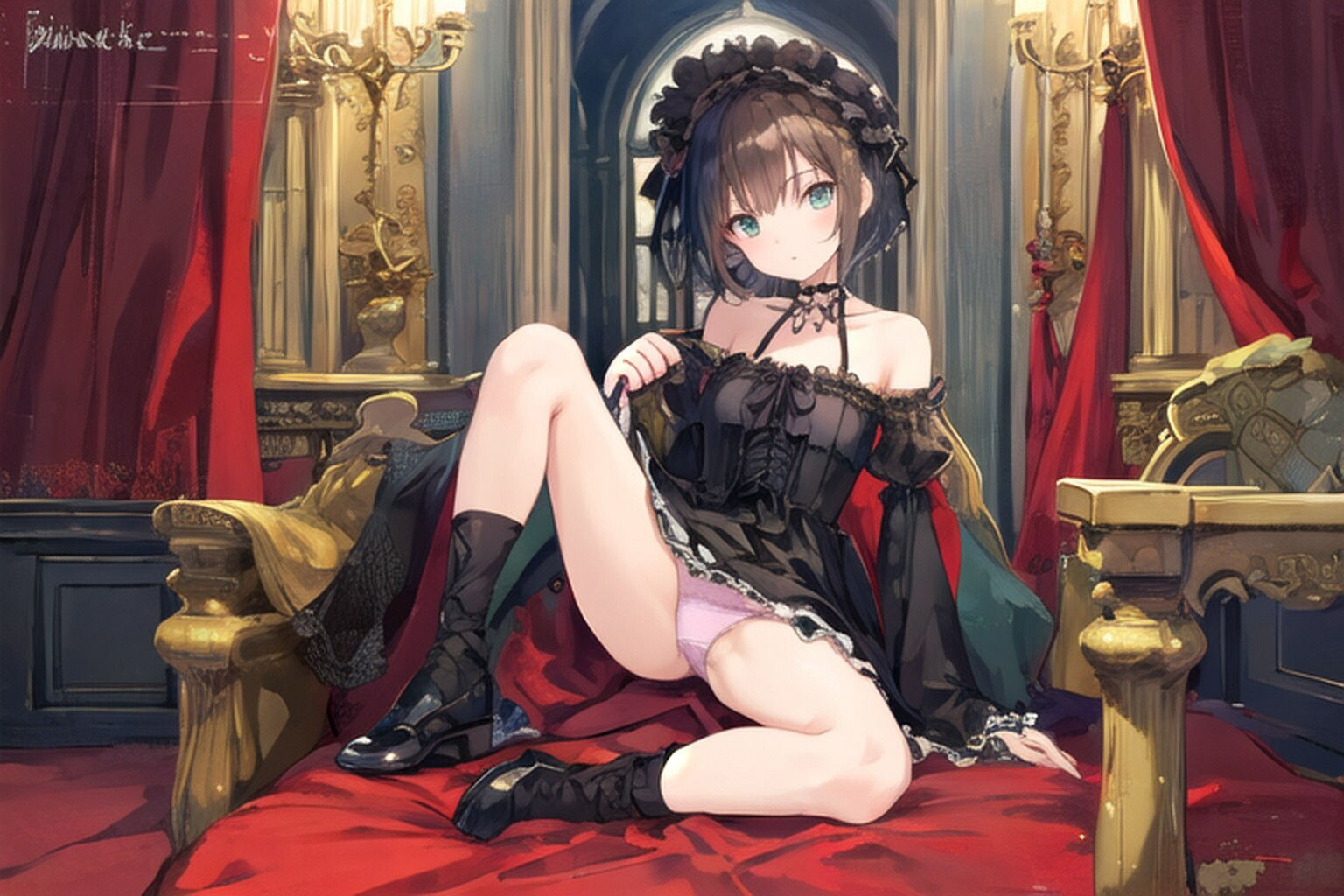 ゴスロリとパンツ サンプル2ページ目