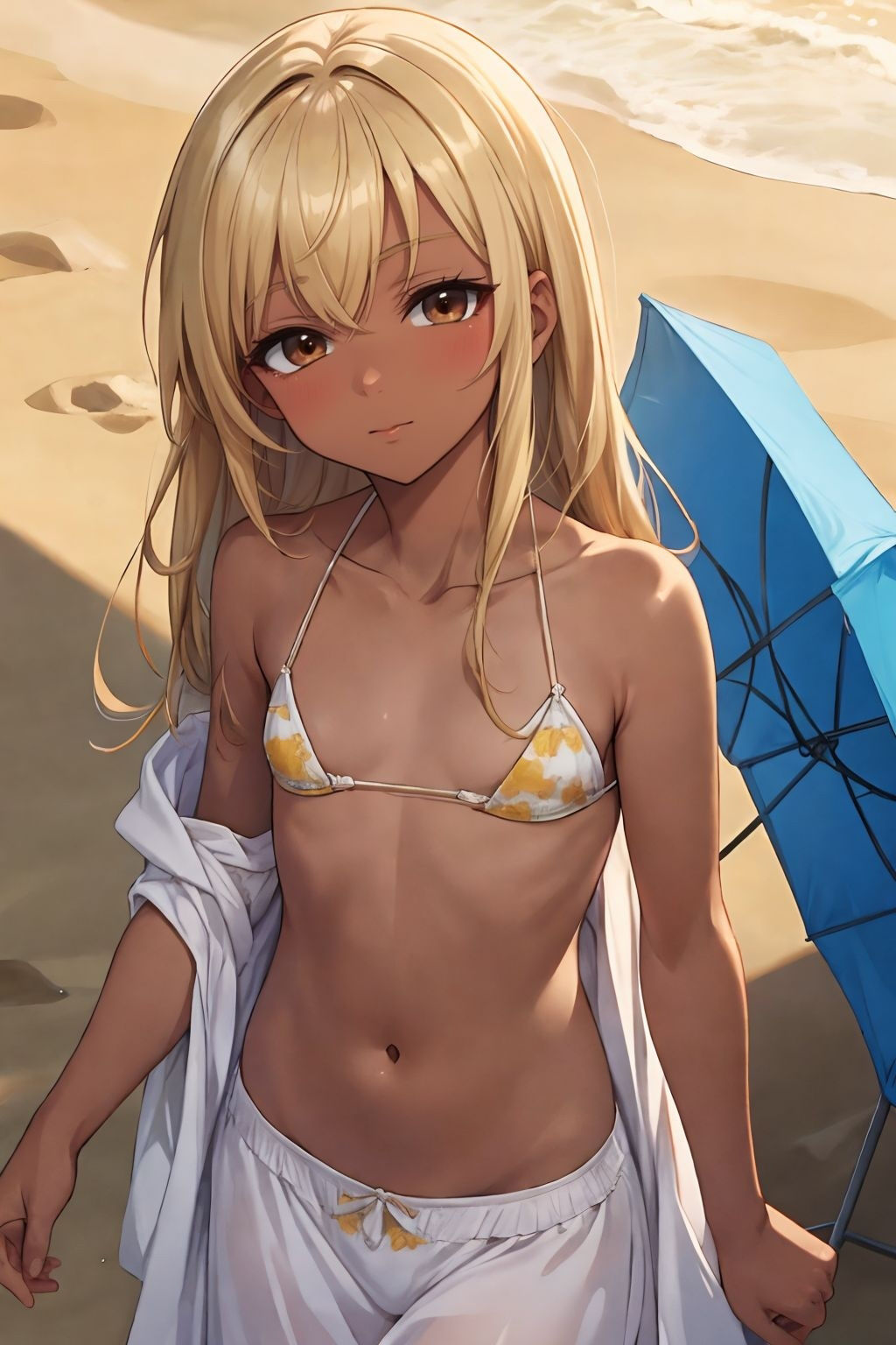 ギャルっ子海水浴 サンプル1ページ目