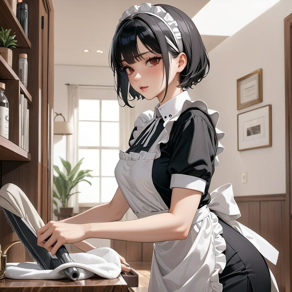 チ〇ポの掃除もおまかせ！たくさんご奉仕してくれる家政婦さん サンプル1ページ目