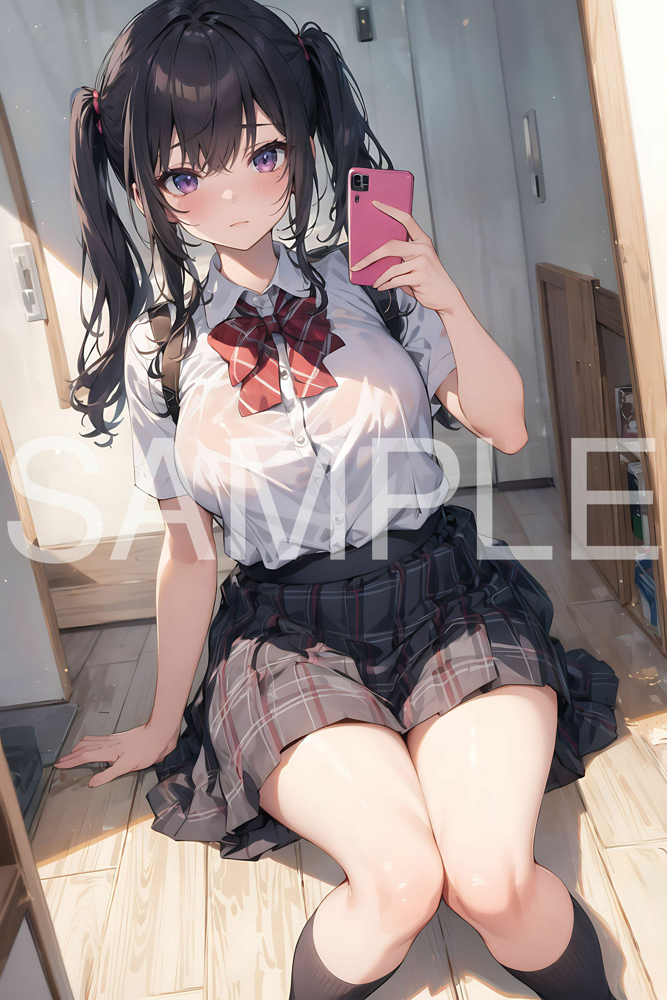 自撮り×美少女 サンプル1ページ目