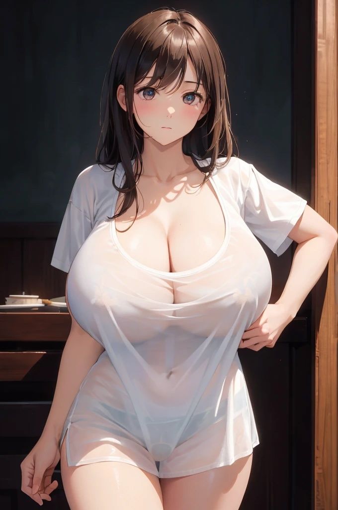 巨乳美女【妄想イラスト美女図鑑vol.68】 サンプル1ページ目
