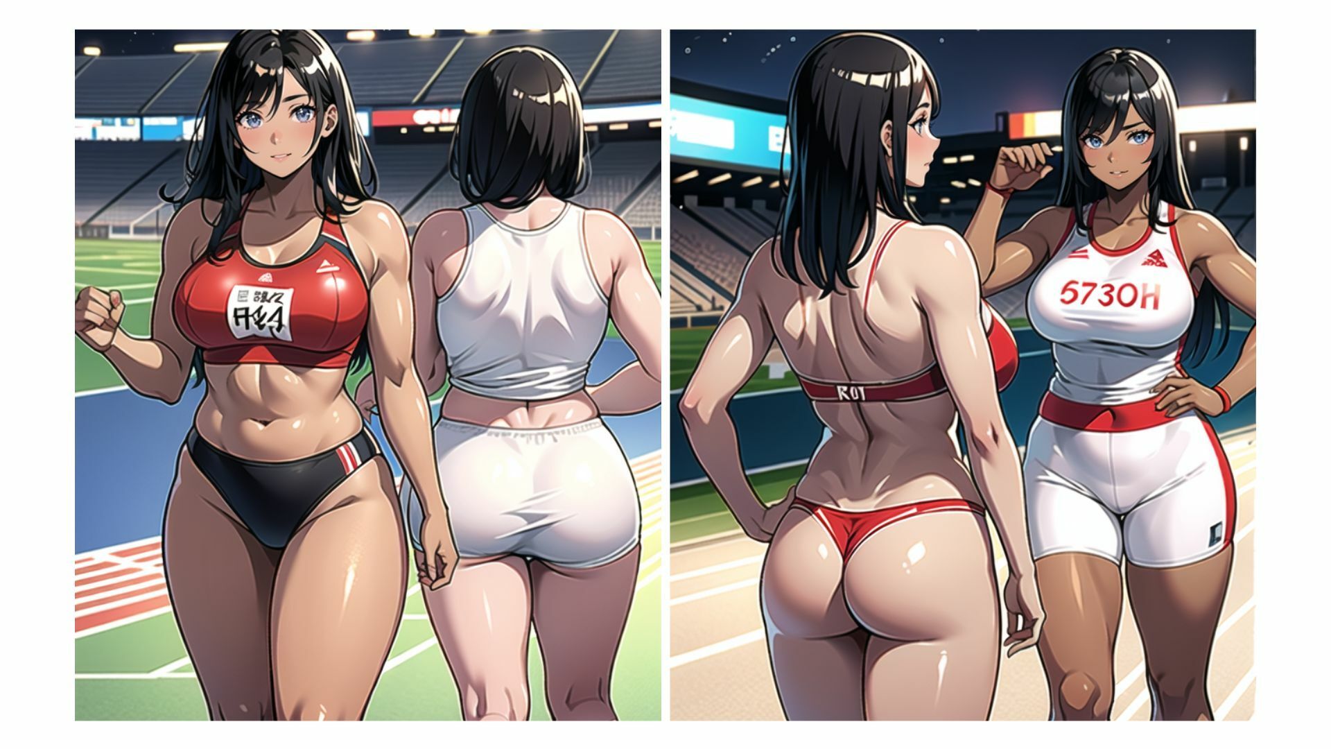 巨尻陸上いらすとれいてっど4 サンプル2ページ目