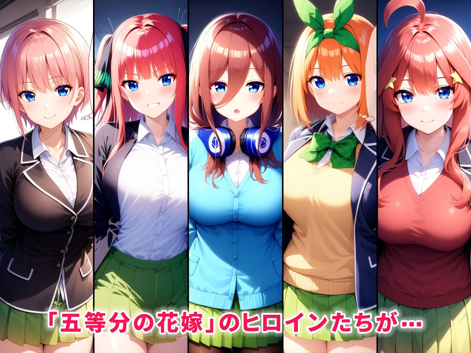 美少女五つ子姉妹が催●おじさんに全員寝取られボテ腹花嫁にされる話 サンプル1ページ目