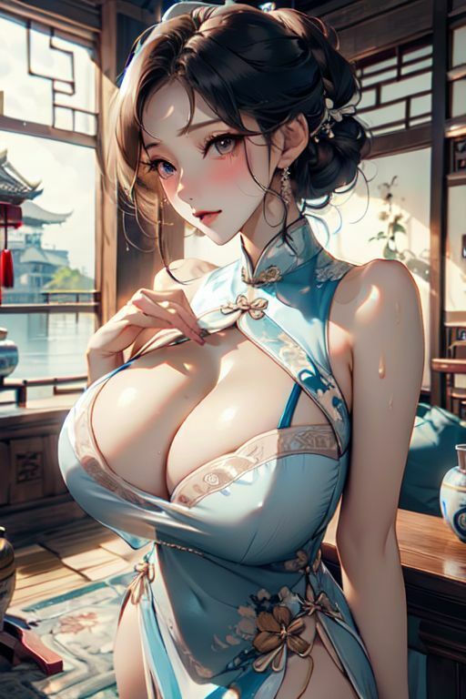 爆乳AIどしこりチャイナ1 サンプル1ページ目