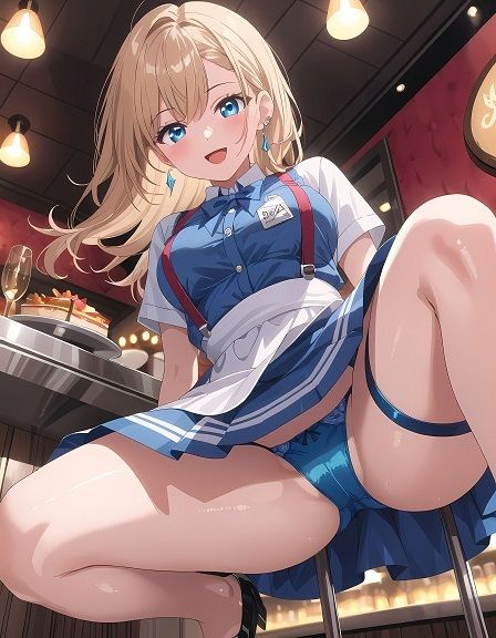 ぱんちらレストラン〜ウエイトレスのしゃがみパンチラ編〜 サンプル1ページ目
