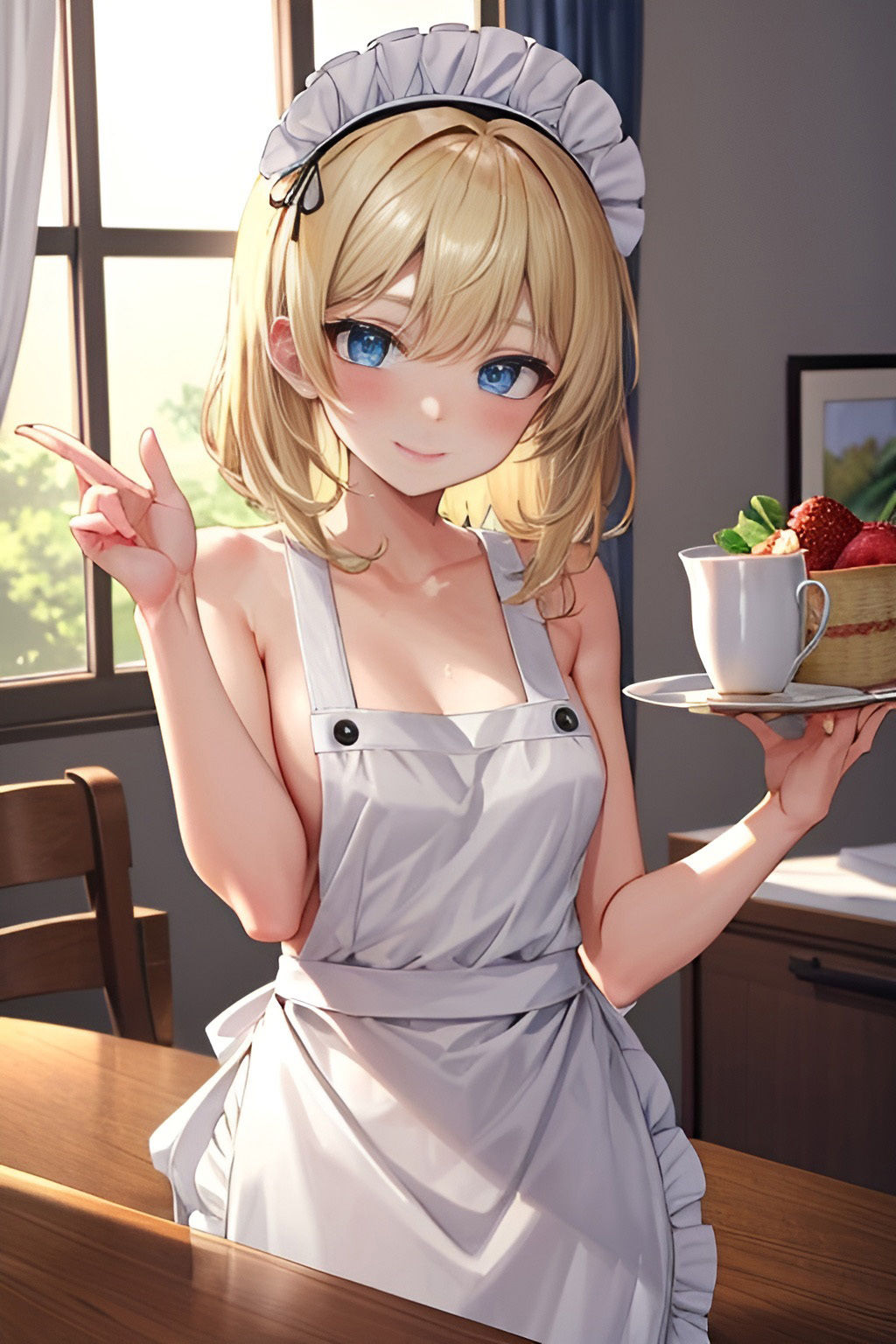 僕の可愛いメイドさんはエプロン一枚で目のやり場に困るんだけど、後ろから襲っちゃう件！！ サンプル2ページ目