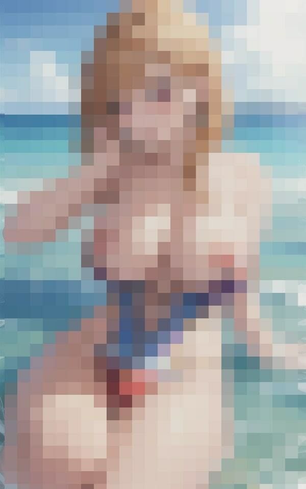 南の島で出会った 巨乳水着美女 サンプル2ページ目