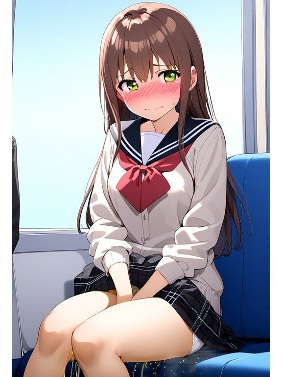【おしっこ・おもらし】JKがパンツのまま放尿しちゃう！おもらし姿を隠し撮り サンプル4ページ目
