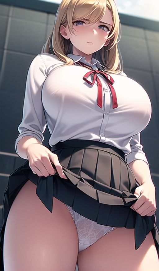 ムチムチ太もも制服美女に嫌な顔されながらおパンツ見せてもらいました 1 サンプル3ページ目
