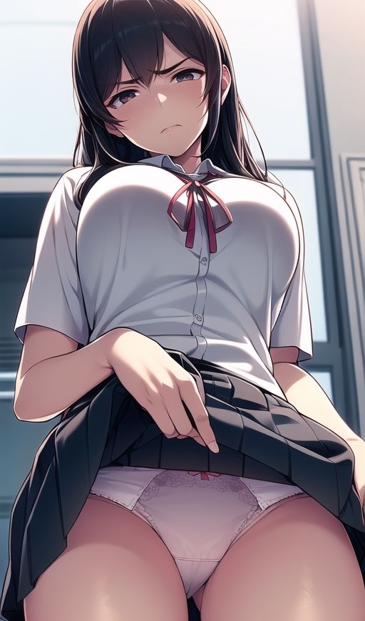 ムチムチ太もも制服美女に嫌な顔されながらおパンツ見せてもらいました 1 サンプル8ページ目