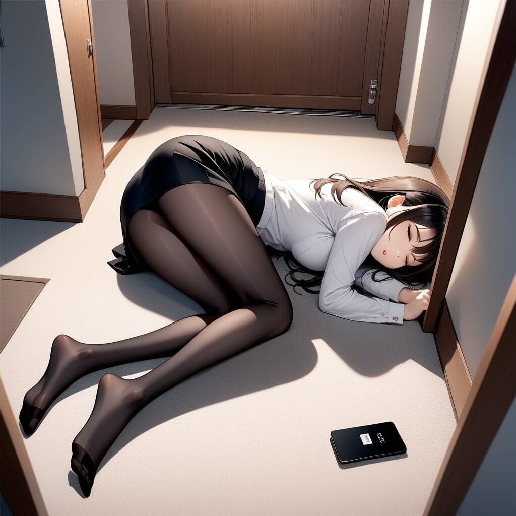 黒ストッキング脚の魅力！働くOLさん サンプル10ページ目
