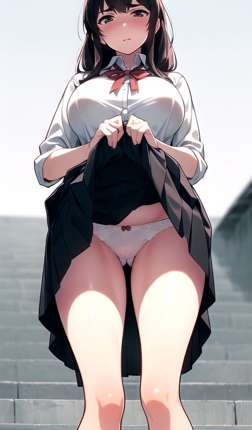 ムチムチ太もも制服美女に嫌な顔されながらおパンツ見せてもらいました 2 サンプル1ページ目