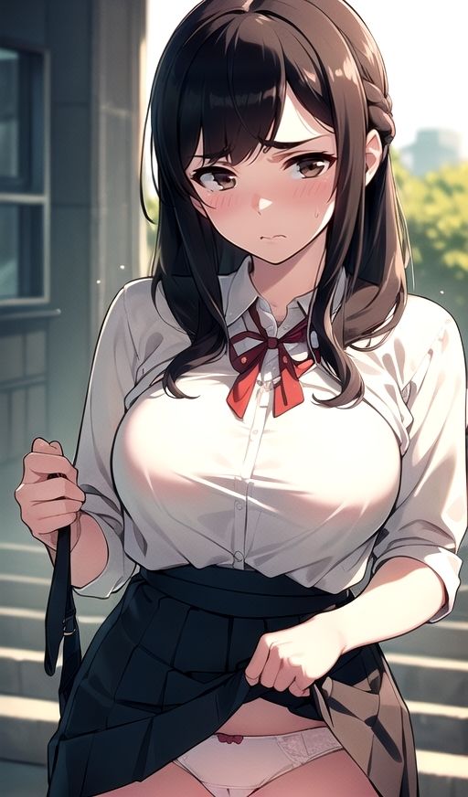 ムチムチ太もも制服美女に嫌な顔されながらおパンツ見せてもらいました 2 サンプル5ページ目