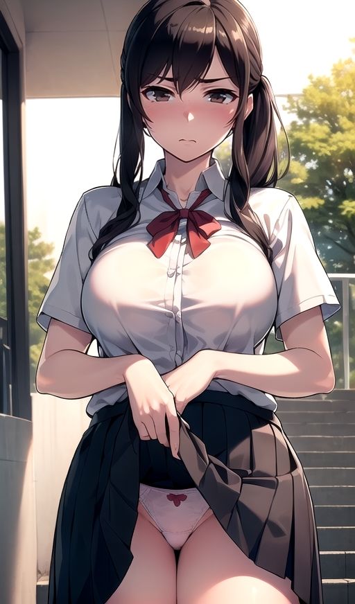 ムチムチ太もも制服美女に嫌な顔されながらおパンツ見せてもらいました 2 サンプル8ページ目