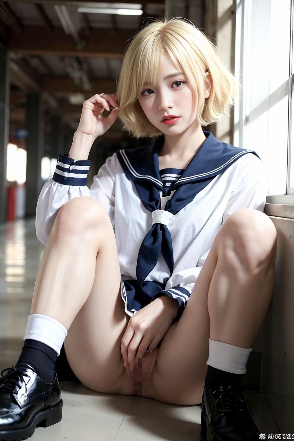 金髪ショートの女子校生とイチャイチャSEX！ サンプル5ページ目