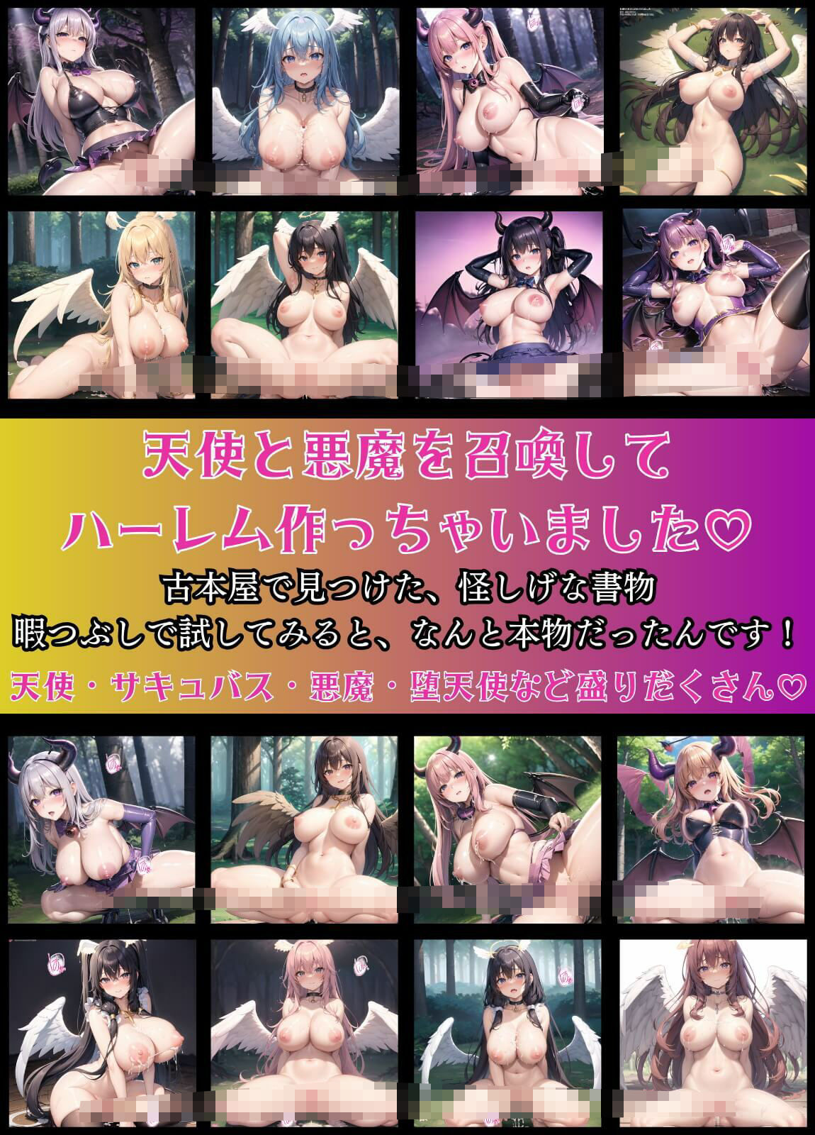 召喚魔法で天使と悪魔と夢のトロトロハーレム【美麗CG310枚収録】 サンプル1ページ目