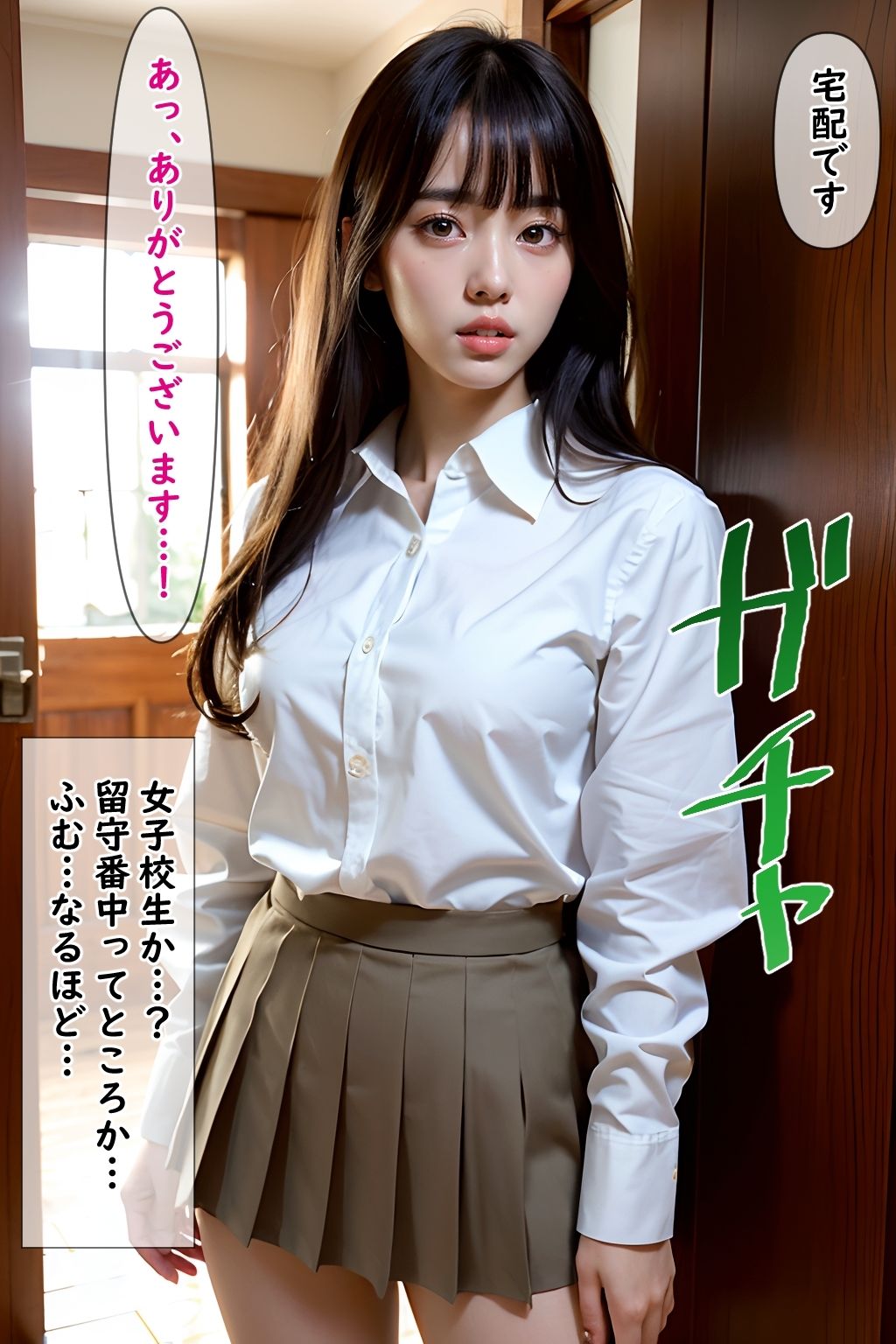 催●宅配便2:留守番中のJK編〜産地直送？あのコの子宮に新鮮ザー●ンをお届け〜 サンプル1ページ目
