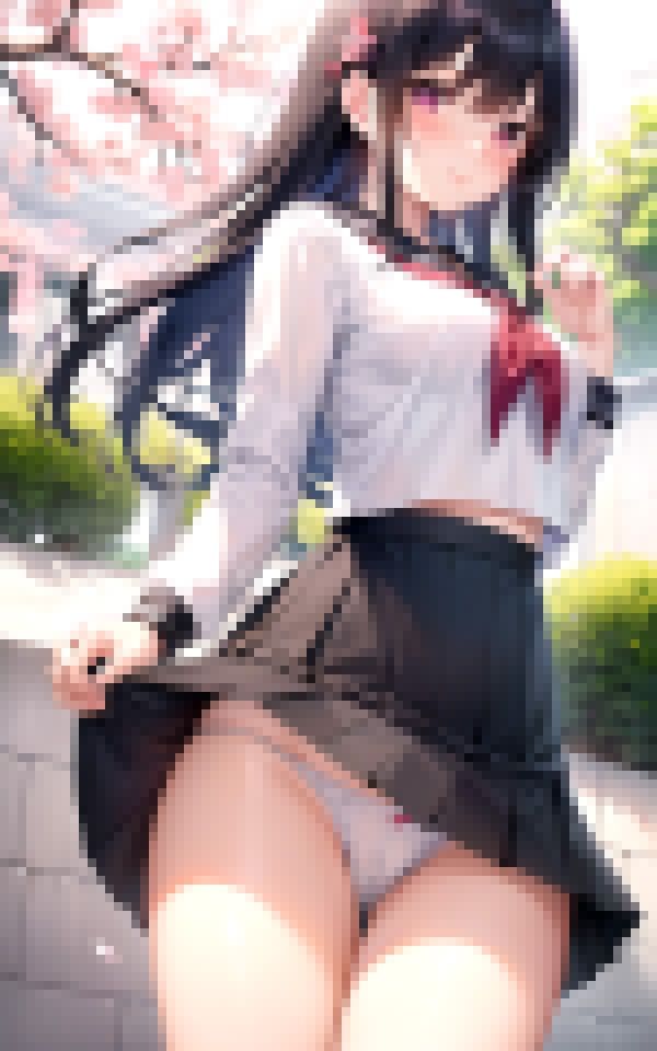 下から見る幼馴染みの性春パンツ サンプル1ページ目