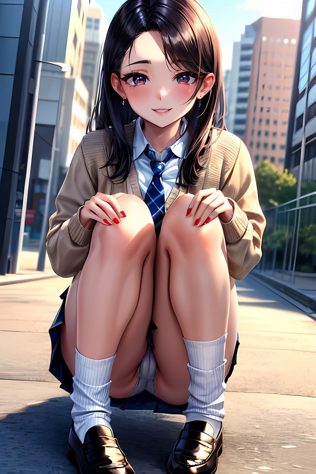 多目的トイレでお口とアナルを売ってインスタント援交するギャルJK達！だって、お口とアナルは性交じゃないでしょ♪ サンプル1ページ目