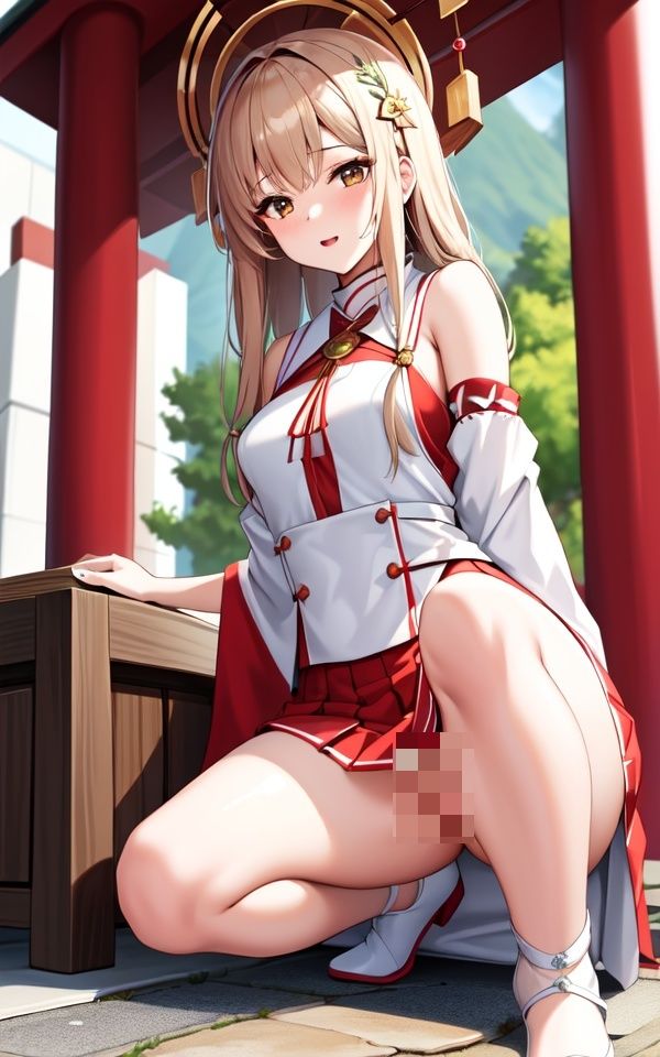 露出大好きな巫女さん サンプル1ページ目