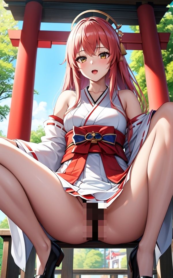 露出大好きな巫女さん サンプル3ページ目