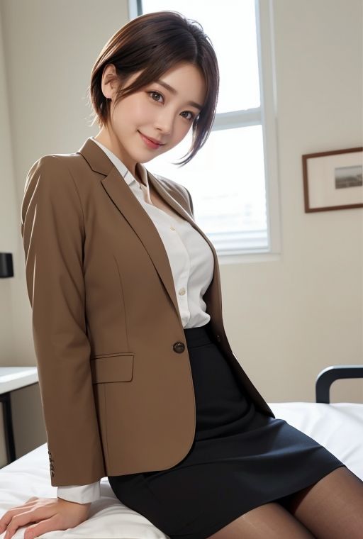 AIグラビア写真集｜ホテルの部屋の美人OL サンプル5ページ目