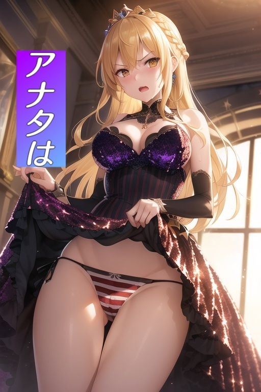 嫌顔スカートたくし上げパンツ〜ドレス編〜 サンプル5ページ目