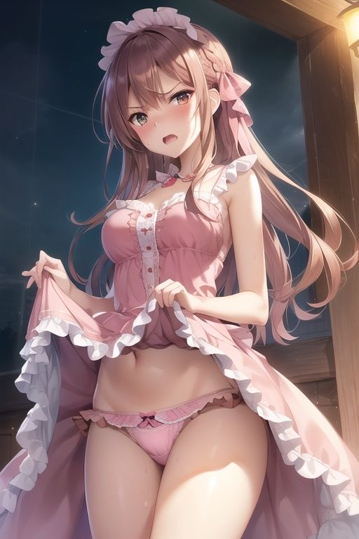 嫌顔スカートたくし上げパンツ〜ドレス編〜 サンプル8ページ目