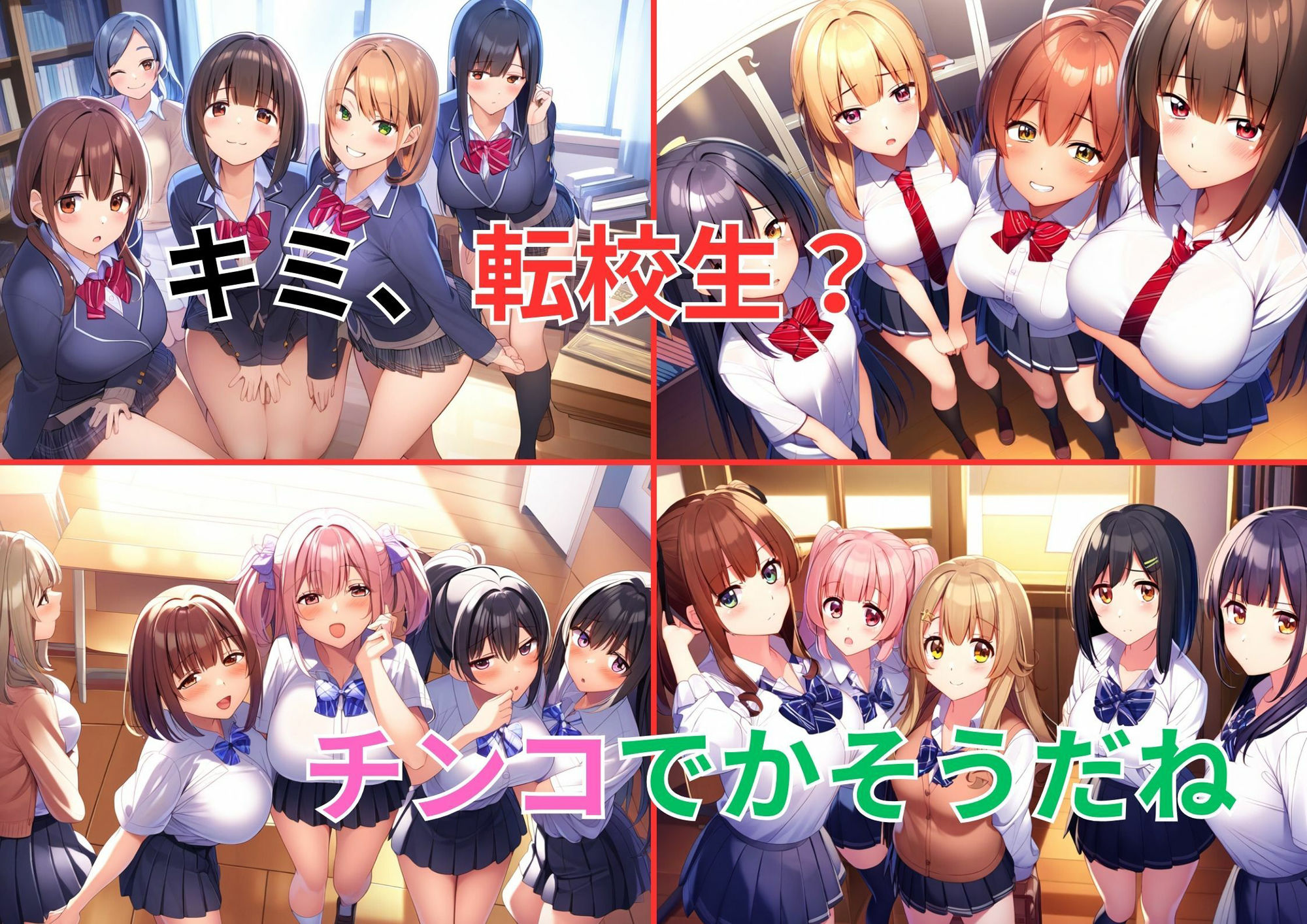 【ハーレム学園】制服JKに集団逆レ●プ！都会の女子校生はエロすぎる サンプル1ページ目