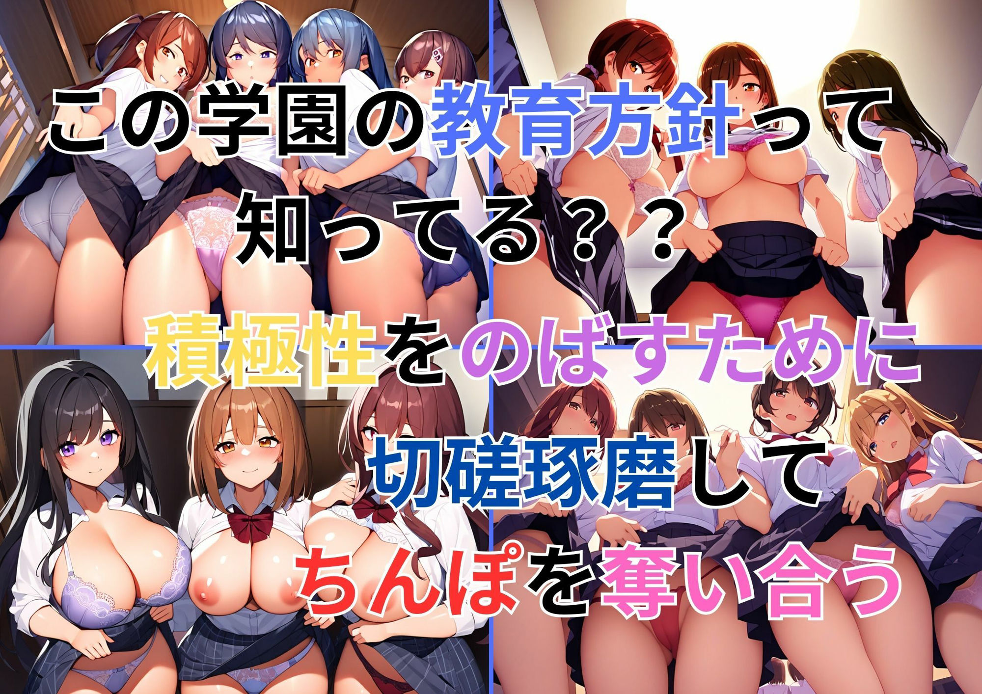 【ハーレム学園】制服JKに集団逆レ●プ！都会の女子校生はエロすぎる サンプル2ページ目