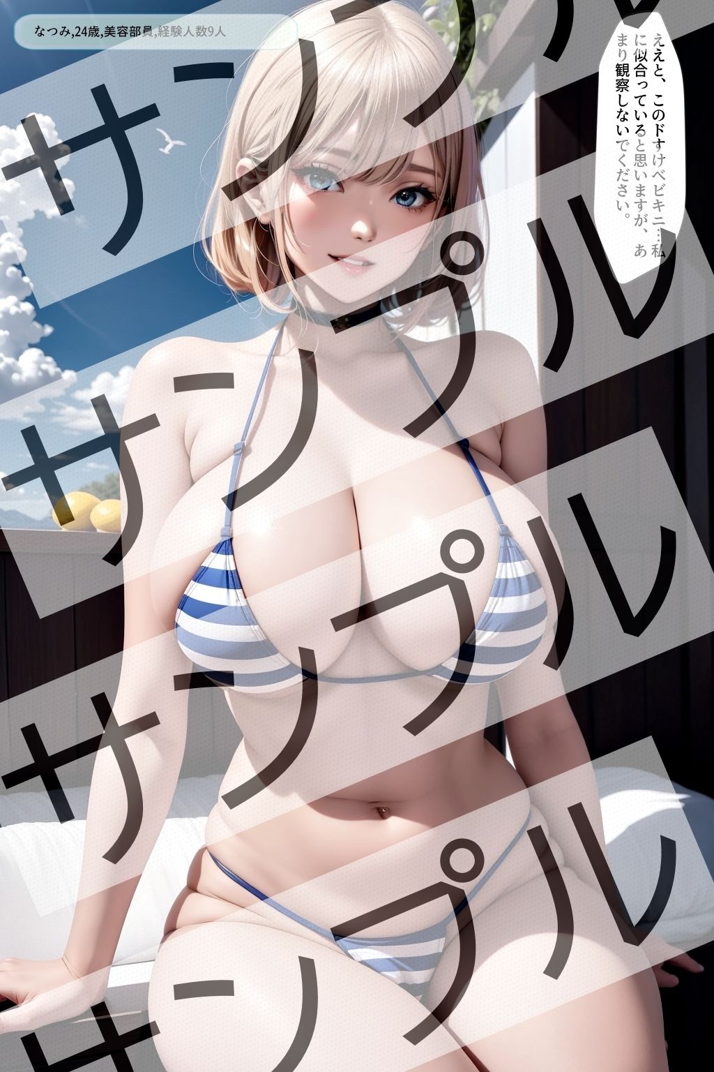 マイクロビキニを着た美女の恥ずかしい言葉 - Embarrassing words of a beautiful woman wearing a micro bikini - サンプル6ページ目