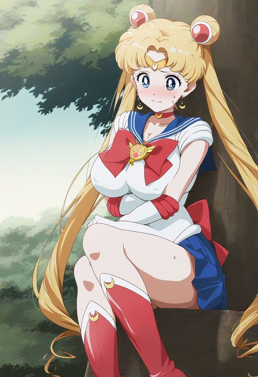 野生少女 セー〇ー〇ーン（月野〇さぎ） サンプル1ページ目