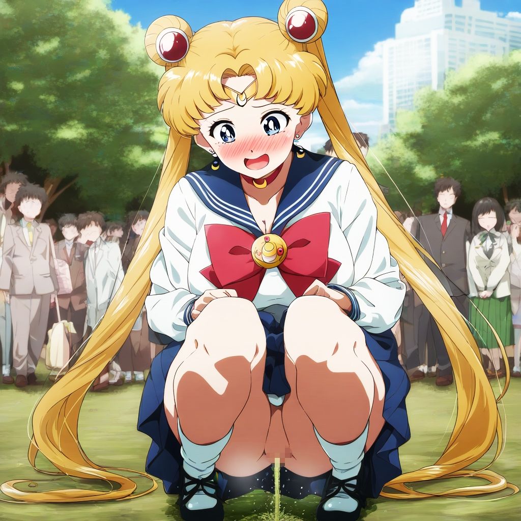 野生少女 セー〇ー〇ーン（月野〇さぎ） サンプル5ページ目