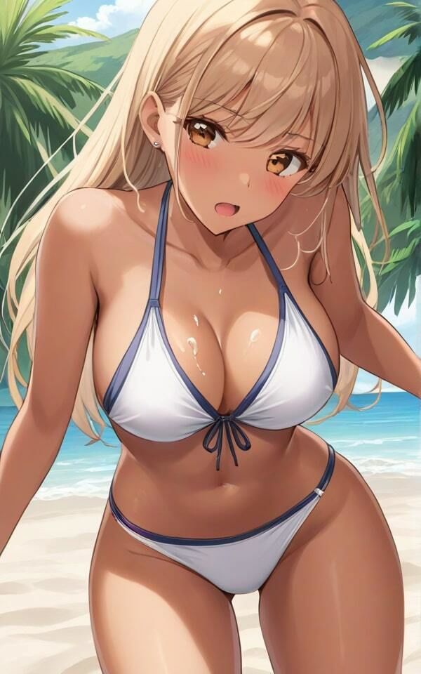 巨乳ビッチにガマンできない！ ねぇ、ビーチでいいからしようヨ！ サンプル3ページ目