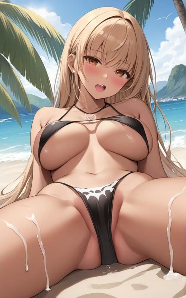巨乳ビッチにガマンできない！ ねぇ、ビーチでいいからしようヨ！ サンプル6ページ目