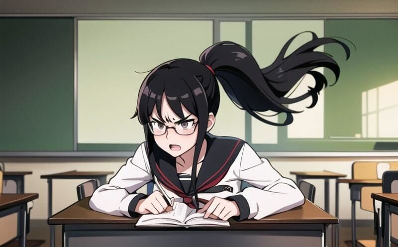 ぽにて眼鏡女子との青春の日々 サンプル2ページ目