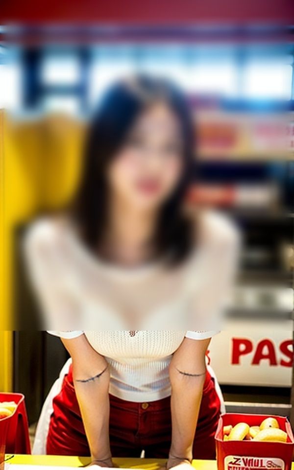 【パイパン店員】大行列のできるバーガーショップ239人 サンプル1ページ目
