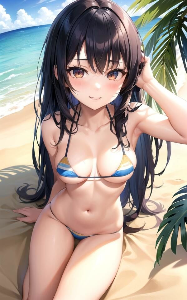 ビーチで見つけたかわいい女の子たち サンプル1ページ目