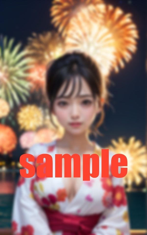 はだけたお姉さんの浴衣からのぞく胸元 -集中できない花火大会- サンプル1ページ目