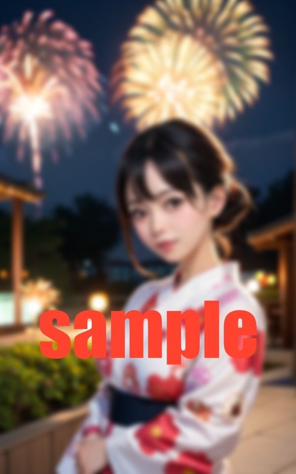 はだけたお姉さんの浴衣からのぞく胸元 -集中できない花火大会- サンプル3ページ目