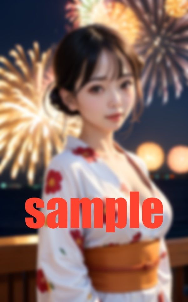 はだけたお姉さんの浴衣からのぞく胸元 -集中できない花火大会- サンプル4ページ目