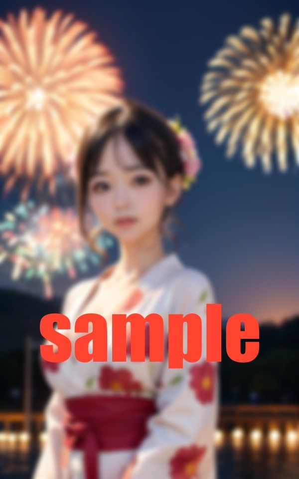 はだけたお姉さんの浴衣からのぞく胸元 -集中できない花火大会- サンプル10ページ目