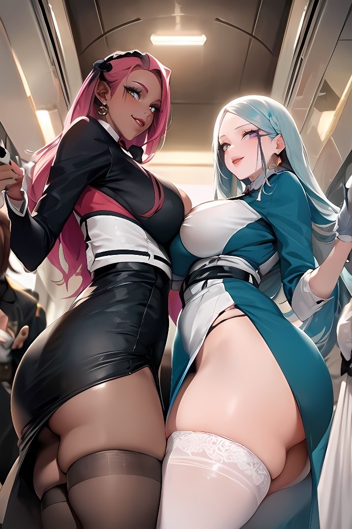 ※枚数増量！【R18】MIX GIRLS 5 黒ギャル＆白ギャル航空、ご奉仕フライトへようこそ サンプル10ページ目
