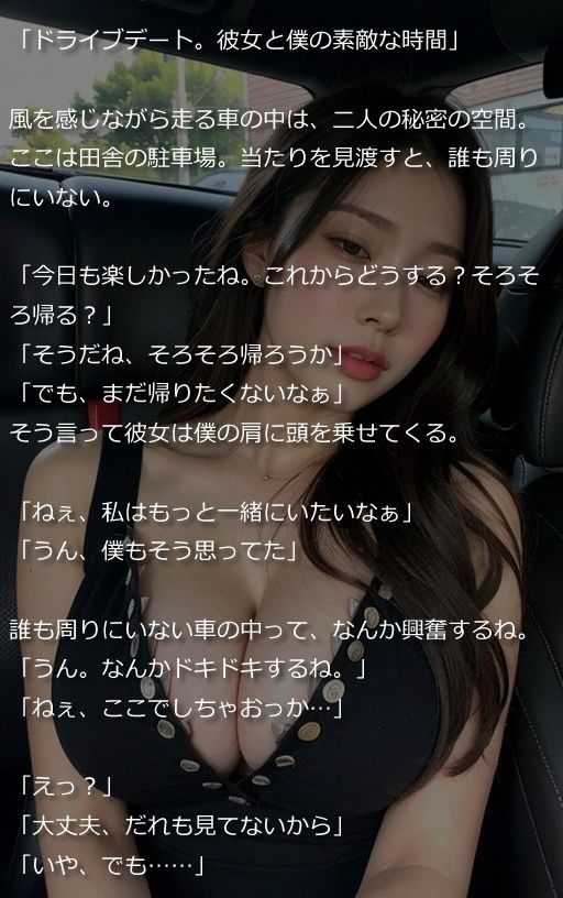 【流出】ドライブデートからカーS●Xに発展！車の中でやりまくる大学生カップルの自撮り集（全287ページ）【高画質モデル】 サンプル1ページ目