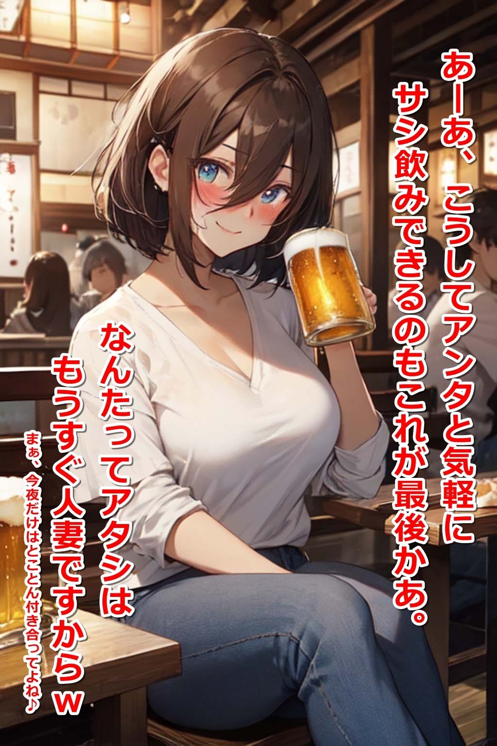 【即オチ2コマ】背徳性行為〜もうすぐ人妻になる女友達とサシ飲みした夜〜 サンプル2ページ目